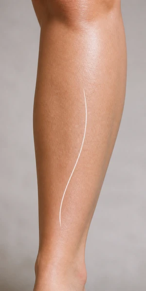leg hair reduction area