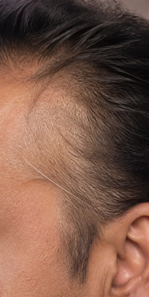 temple hair thinning concern