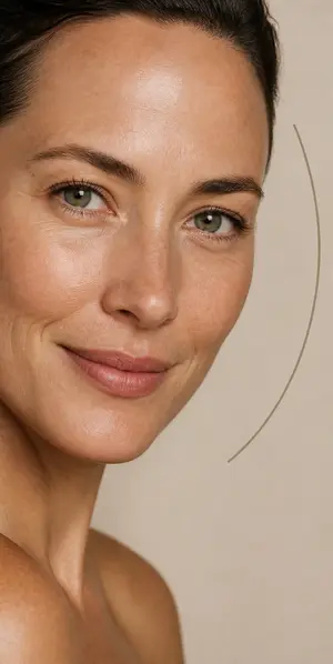 Generic model showing forehead, brow and eye-area movement