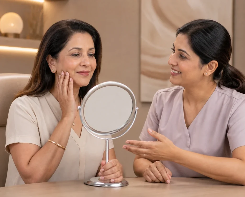 Wrinkled Skin Consultation follow-up in Montreal